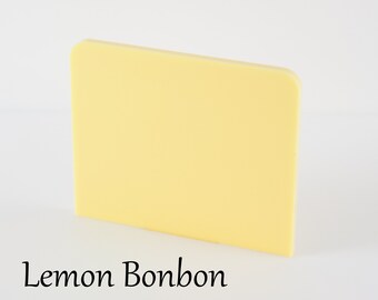 Pastel Lemon Bon Bon Acrylic Sheet 3mm in A5, A4, A3 and 100mm to 600mm Sheets