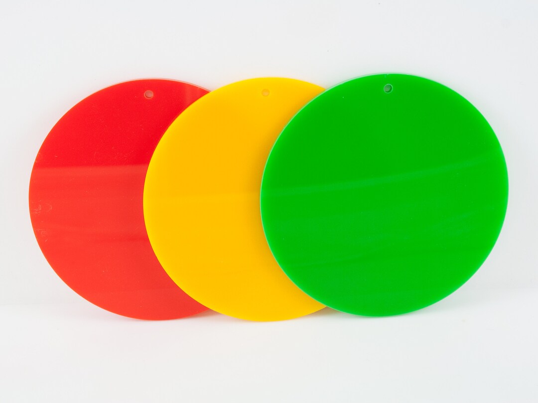 Traffic Light System Disc, 100mm, Set of 3 Colours for Lanyards ...