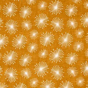 Muslin Cotton Wrap Mustard with Starbursts image 2