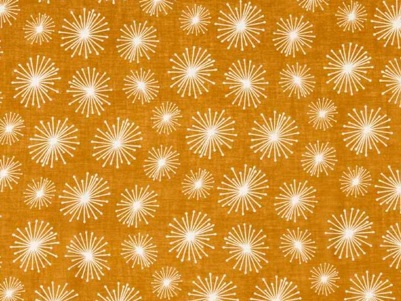 Muslin Cotton Wrap Mustard with Starbursts image 2