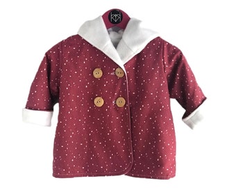 Raspberry Spot Handmade Baby & Toddler Coat / Jacket