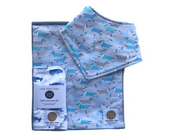 Baby Boy Newborn Gift Pack Featuring Sausage Dogs