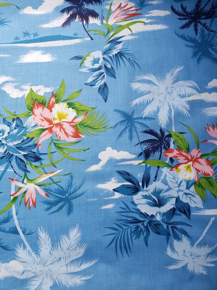 Hawaiian Print Fabric Etsy