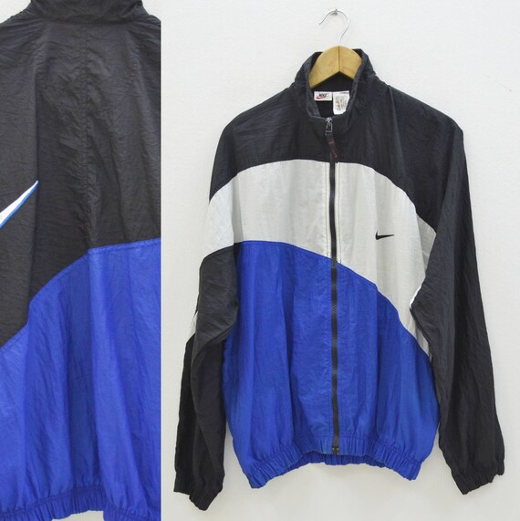 nike nylon colour block full zip jacket