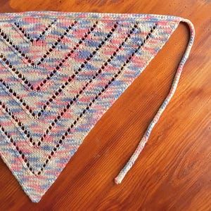 Headscarf Bandana knitted, Kerchief knitted is cotton, Triangle Headband multicolor, knitted hair accessory