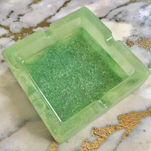 Ashtray, Epoxy Resin Square Ashtray
