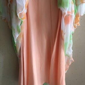 Vintage 60s Sylvia Ann Brand Chiffon Tiered Floral Dress image 6