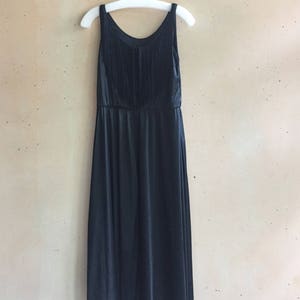 Vintage 70s Sheer Fringe Slip Dress with High Side Slits image 5