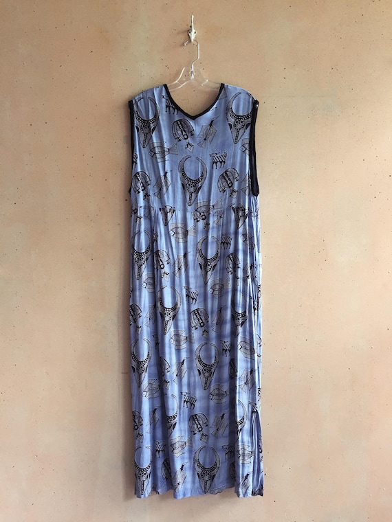 Vintage 70s/80s Super Soft Flowy Dusty Blue Duste… - image 7