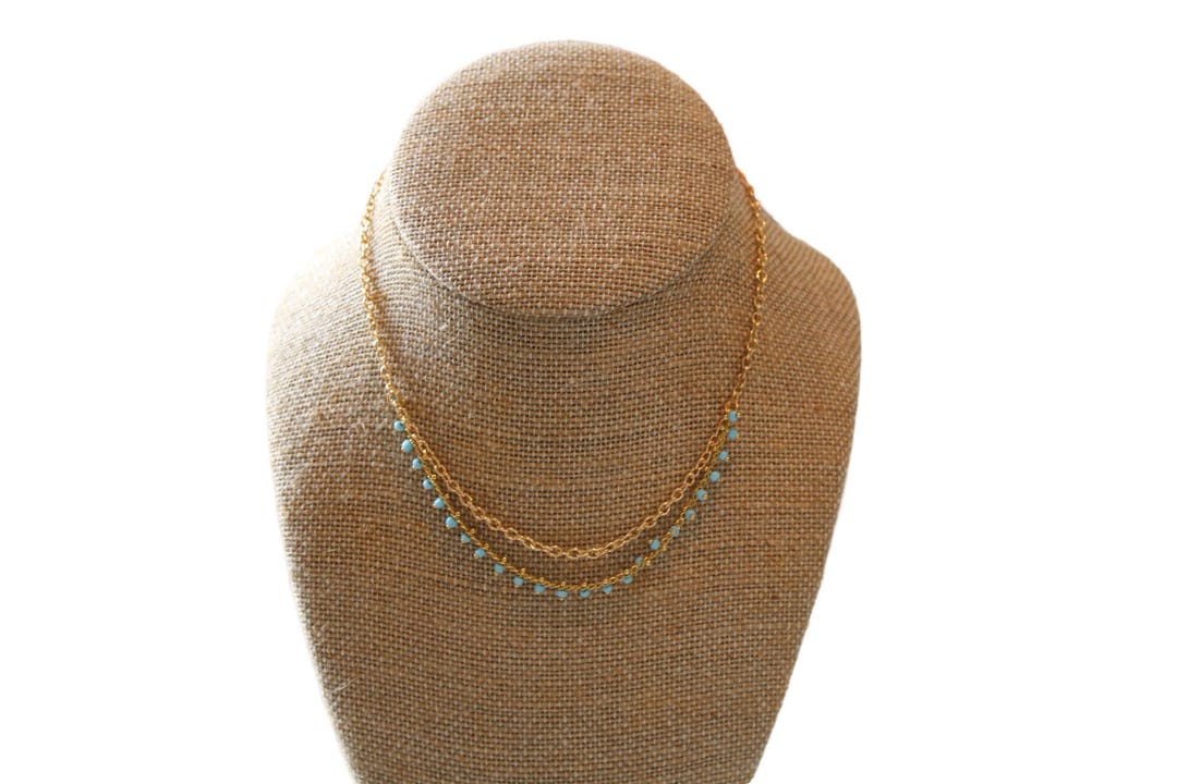 ANAGRAM BLUE GOLD NECKLACE main image 1