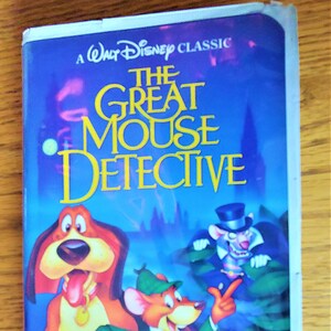 The Great Mouse Detective Walt Disney Classic VCR Home Video, Children&#39;s Movies, VCR Movies