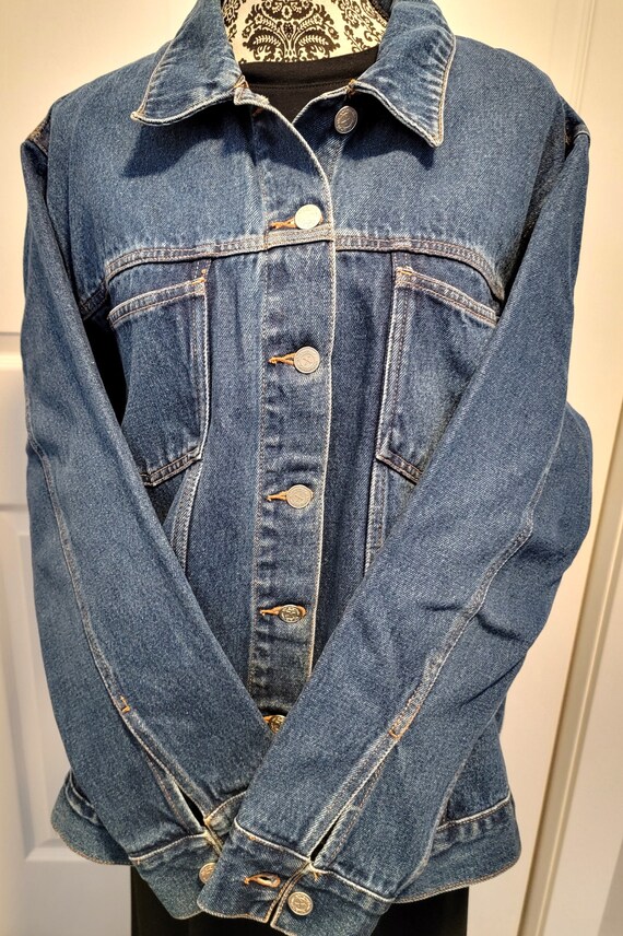 Women's Size 20W Jean Jacket with Metal Button Cl… - image 10