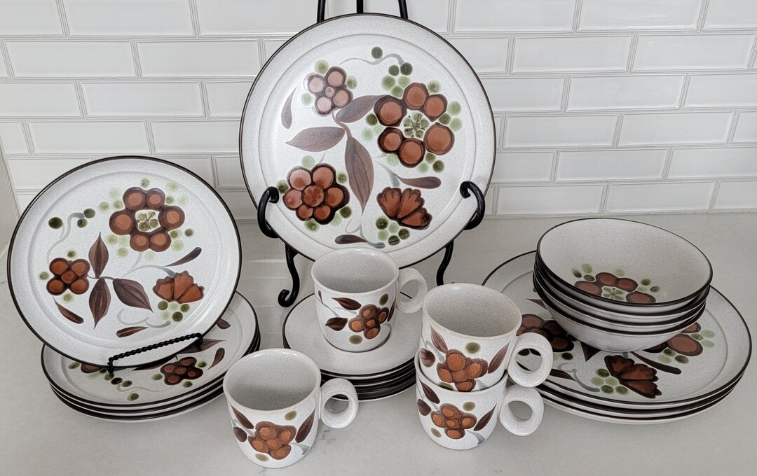 20 Piece Vintage Noritake Folkstone Orinda Dinnerware 4 Etsy