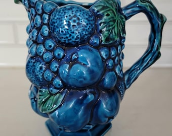 Vintage Inarco Mood Indigo Ceramic Pitcher