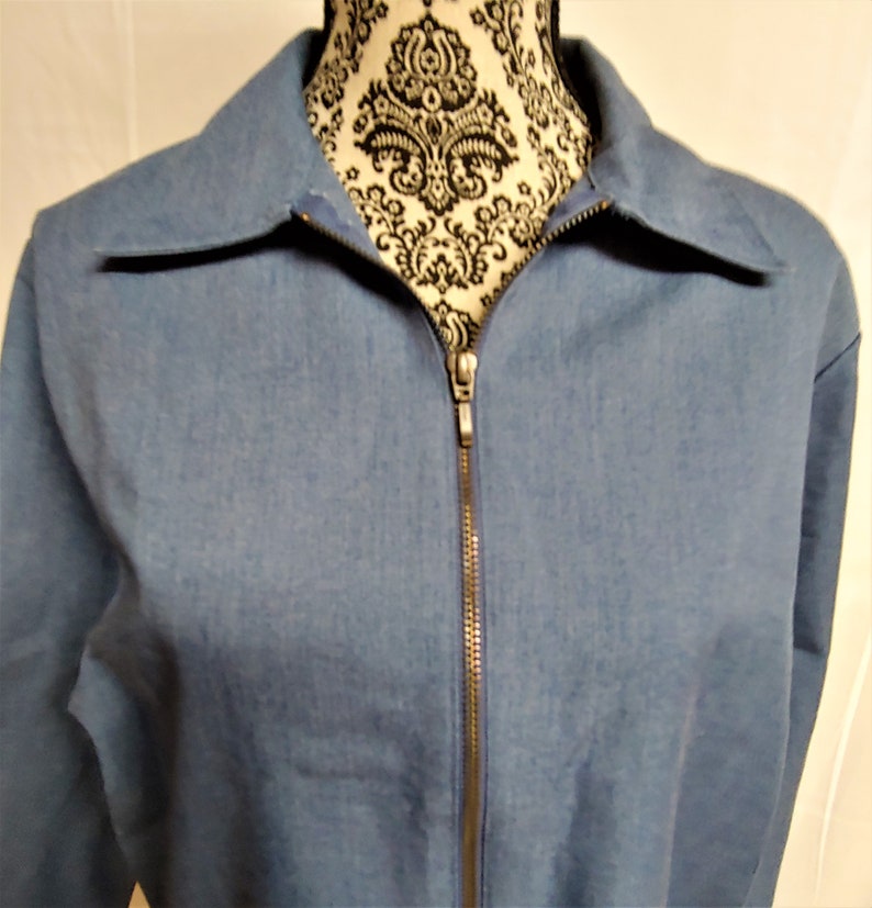 Women/'s Size Medium Petite Jacket Vintage Denim Jacket Vintage Clothing Vintage Womens BonWorth Size M Petite Denim Jacket with Zipper