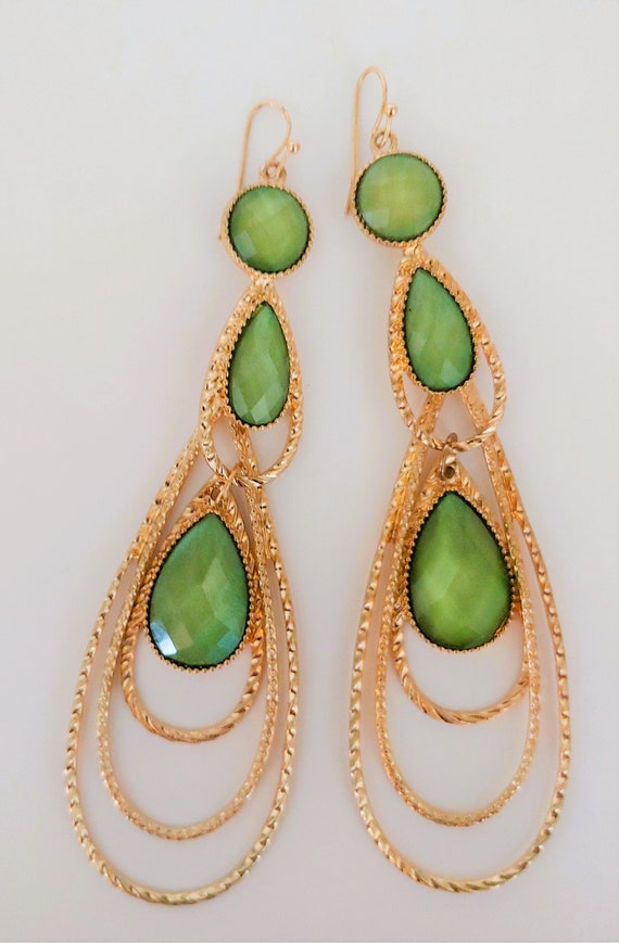 Vintage Costume Jewelry Dangle Earrings, Vintage … - image 3