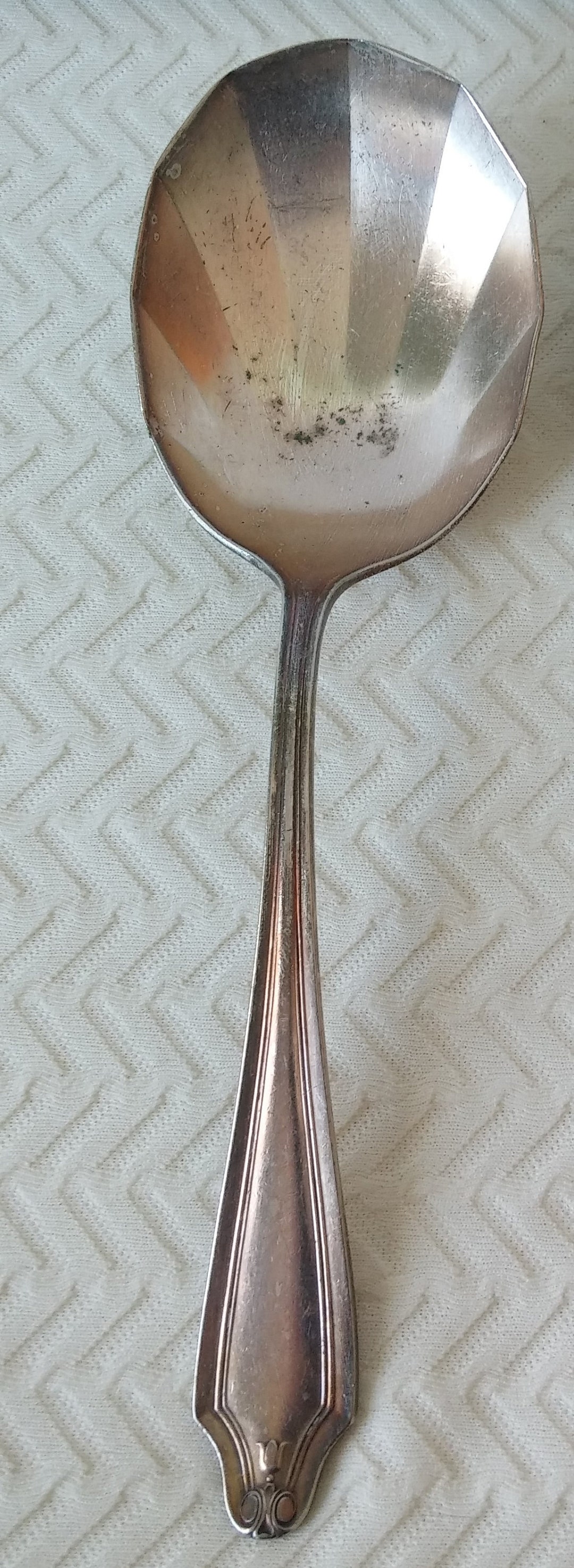 Antique Rockford Emerson 1915 Silver Plate Berry Spoon, Waldorf Pattern