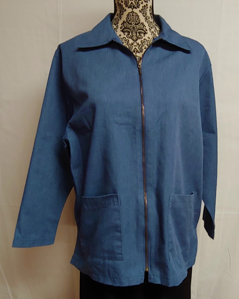 Women/'s Size Medium Petite Jacket Vintage Denim Jacket Vintage Clothing Vintage Womens BonWorth Size M Petite Denim Jacket with Zipper