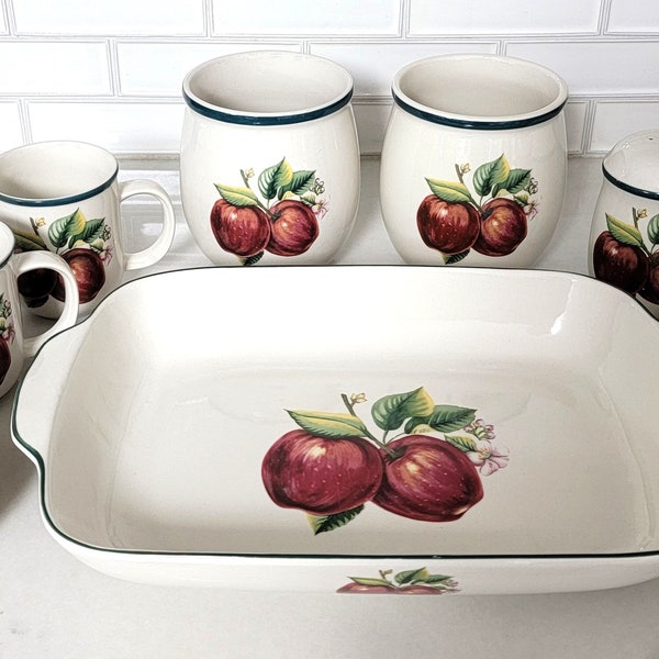 Vintage China Pearl Apples Casual Dishes