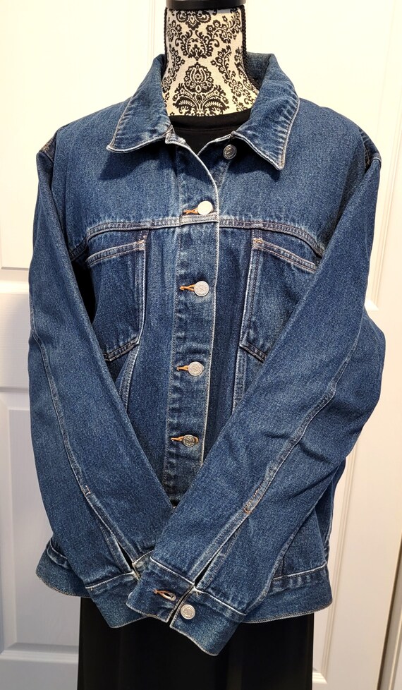 Women's Size 20W Jean Jacket with Metal Button Cl… - image 9