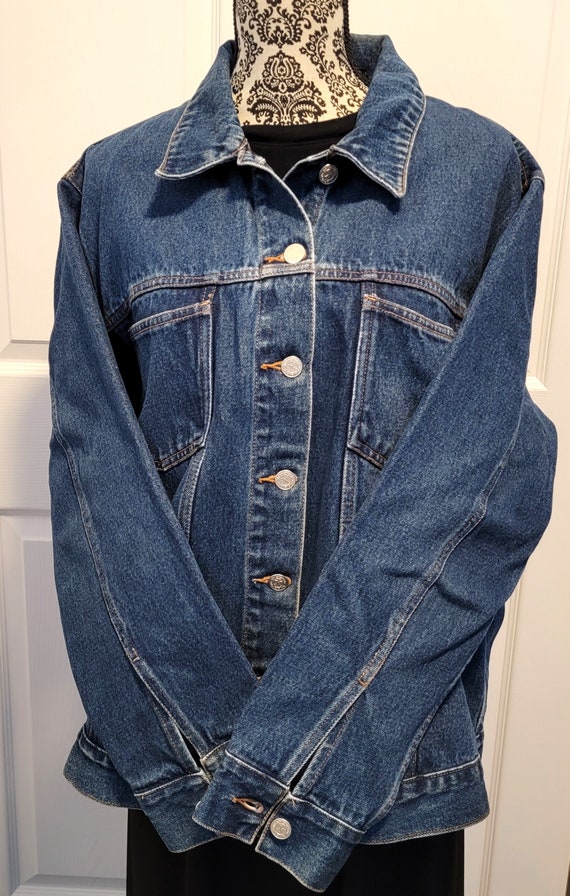 Women's Size 20W Jean Jacket with Metal Button Cl… - image 2