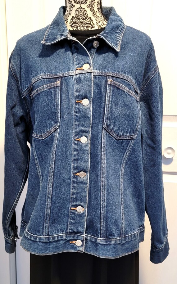 Women's Size 20W Jean Jacket with Metal Button Cl… - image 1
