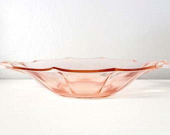 Antique Fostoria Fairfax Pink 8.5 Inch Handled Serving Bowl