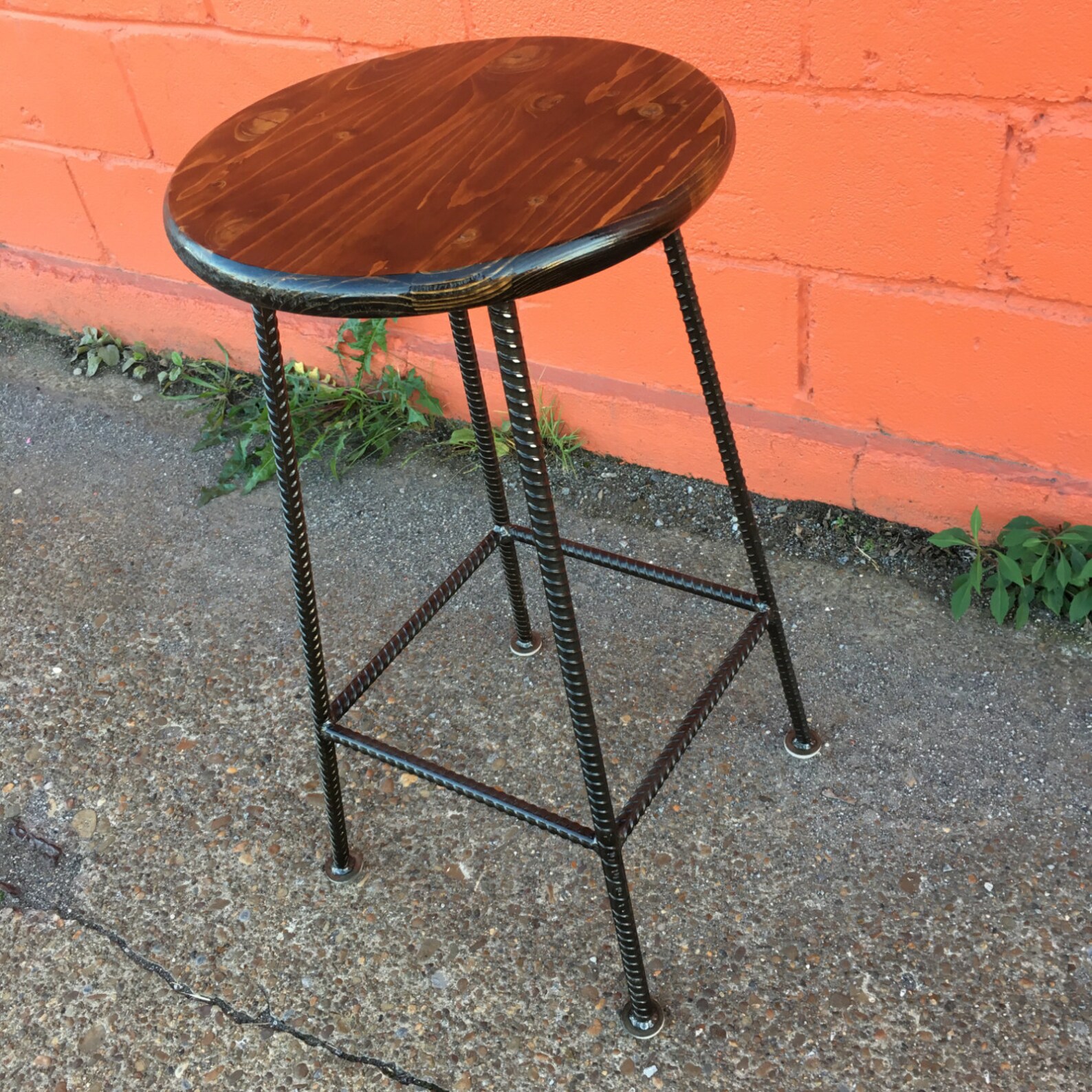 Rebar Stool W/ Felt Pads Made to Order Custom Height Polyurethane