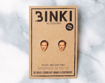 Benedict Cumberbatch / Sherlock Holmes / Doctor Strange Celebrity / Actor Face / Head Stud Earrings - 1 pair