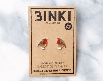 Boucles d'oreilles Robin Bird / Nature / Faune - 1 paire