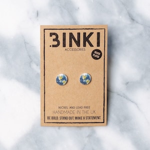 Planet Erde / Welt Umweltschützer / Geographie Studenten Ohrstecker - 1 Paar