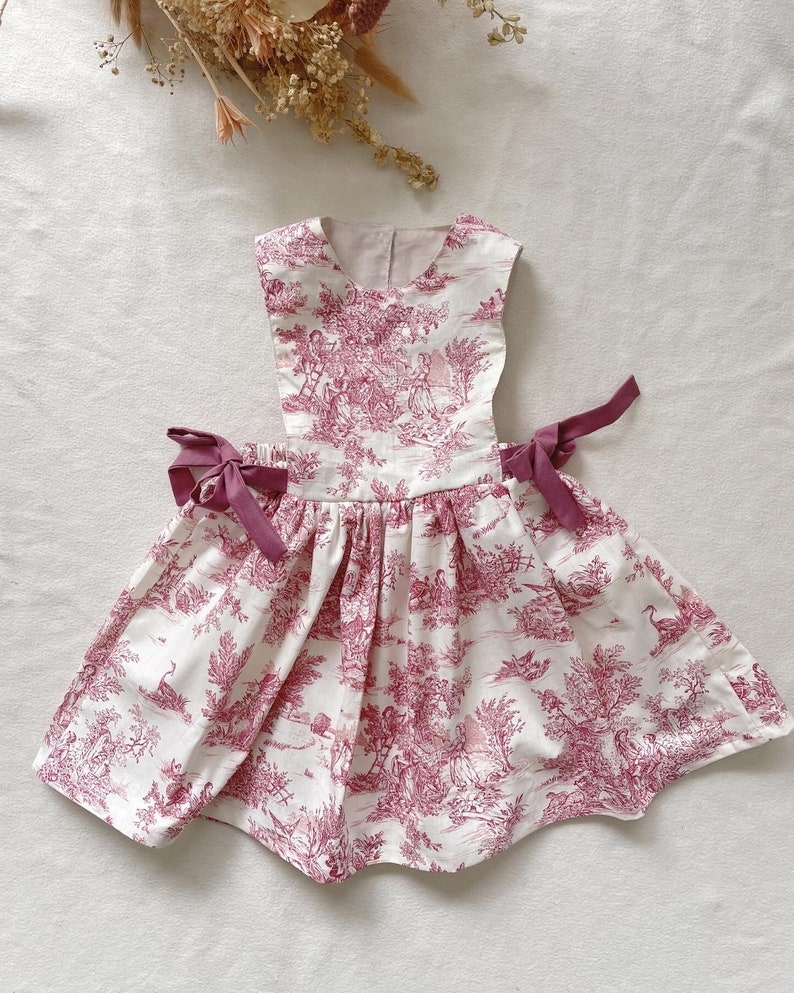 Toile de Jouy apron dress, 3 months to 6 years image 5