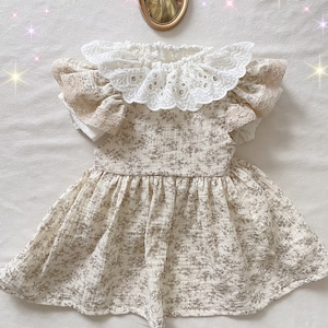 Baby blouse with ruffled collar from 3 months to 3 years, short sleeve image 6