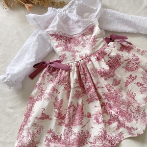 Toile de Jouy apron dress, 3 months to 6 years image 8