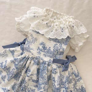 Baby blouse with ruffled collar from 3 months to 3 years, short sleeve image 3