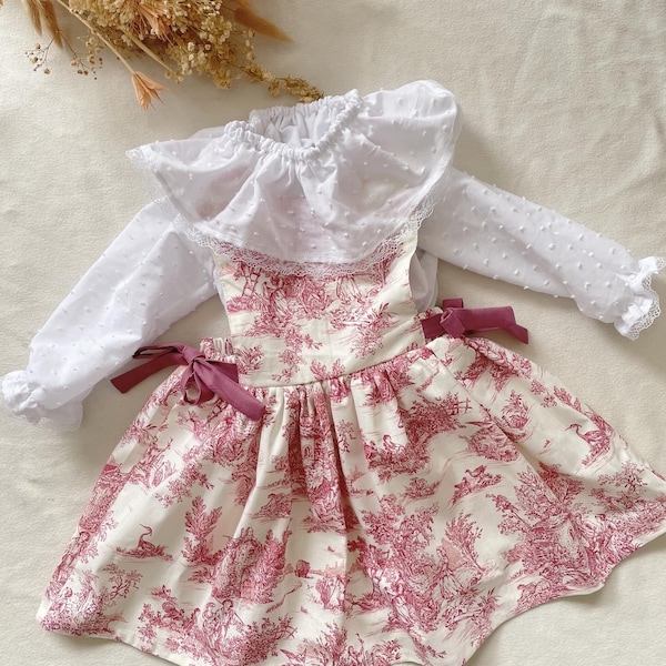 Blouse bébé col volanté de 3 mois à 3 ans