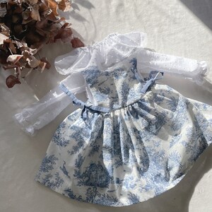 Toile de Jouy apron dress, 3 months to 6 years image 4