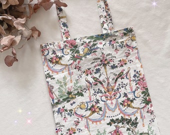 Tote bag pliable en toile de Jouy