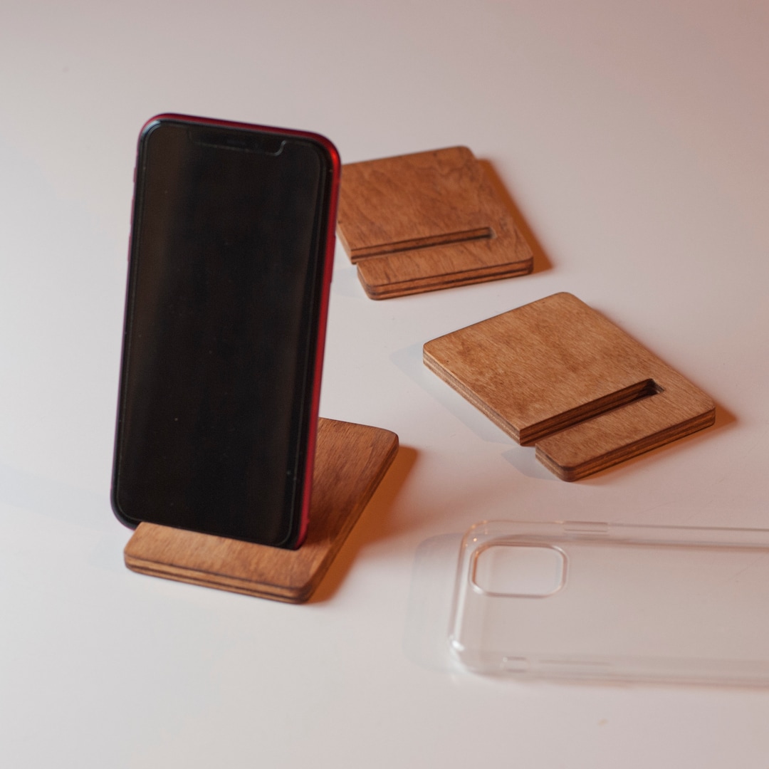 Plywood Phone Stand for iPhone or Smartphones Perfect for Zoom ...