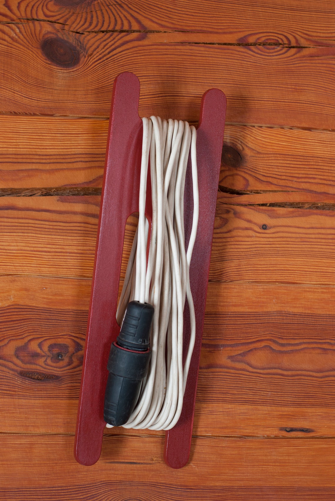 Extension Cord Holder. Unique Design. Portable. With Handle. Plywood. Stylish. White. Etsy