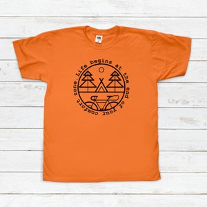 Original T-shirts: Life begins at the end of your comfort zone. For men.
