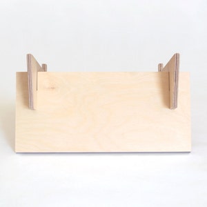 Plywood ergonomic, white, stylish, hipster, elegant, laptop stand "Pieva K23" image 5