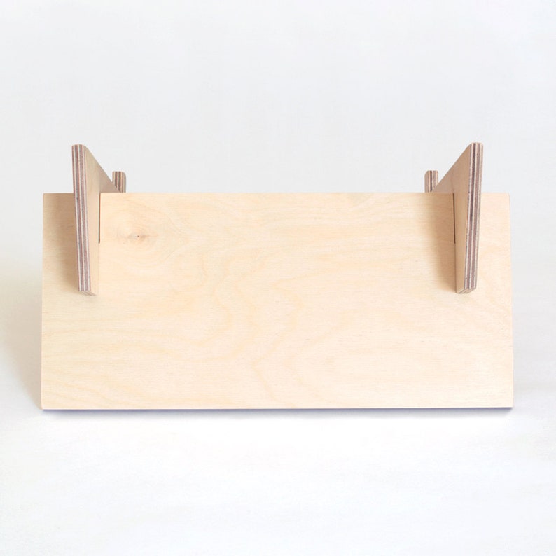 Plywood ergonomic, white, stylish, hipster, elegant, laptop stand "Pieva K23" image 5