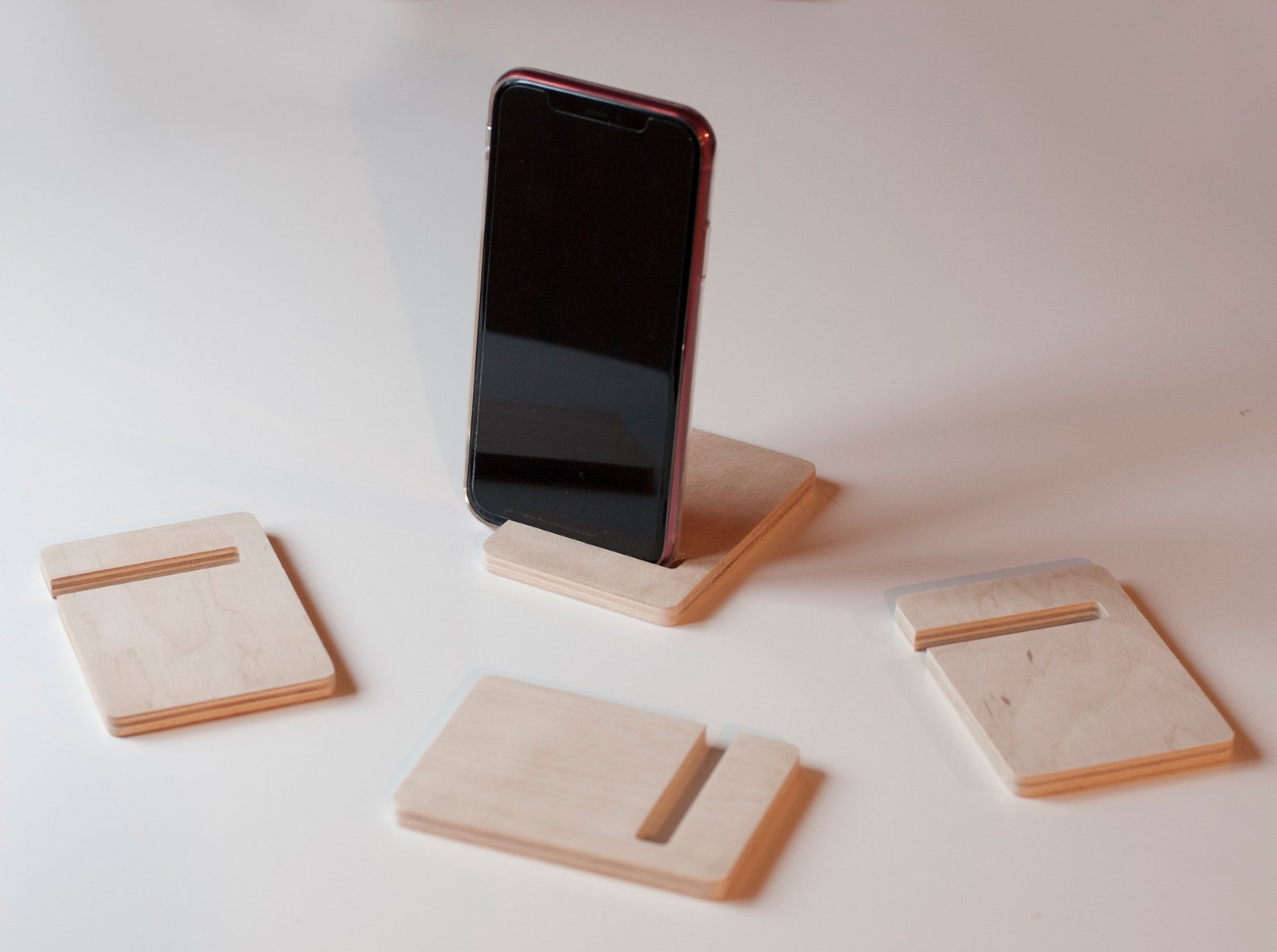 Plywood Phone Stand for iPhone or Smartphones Perfect for Zoom Etsy
