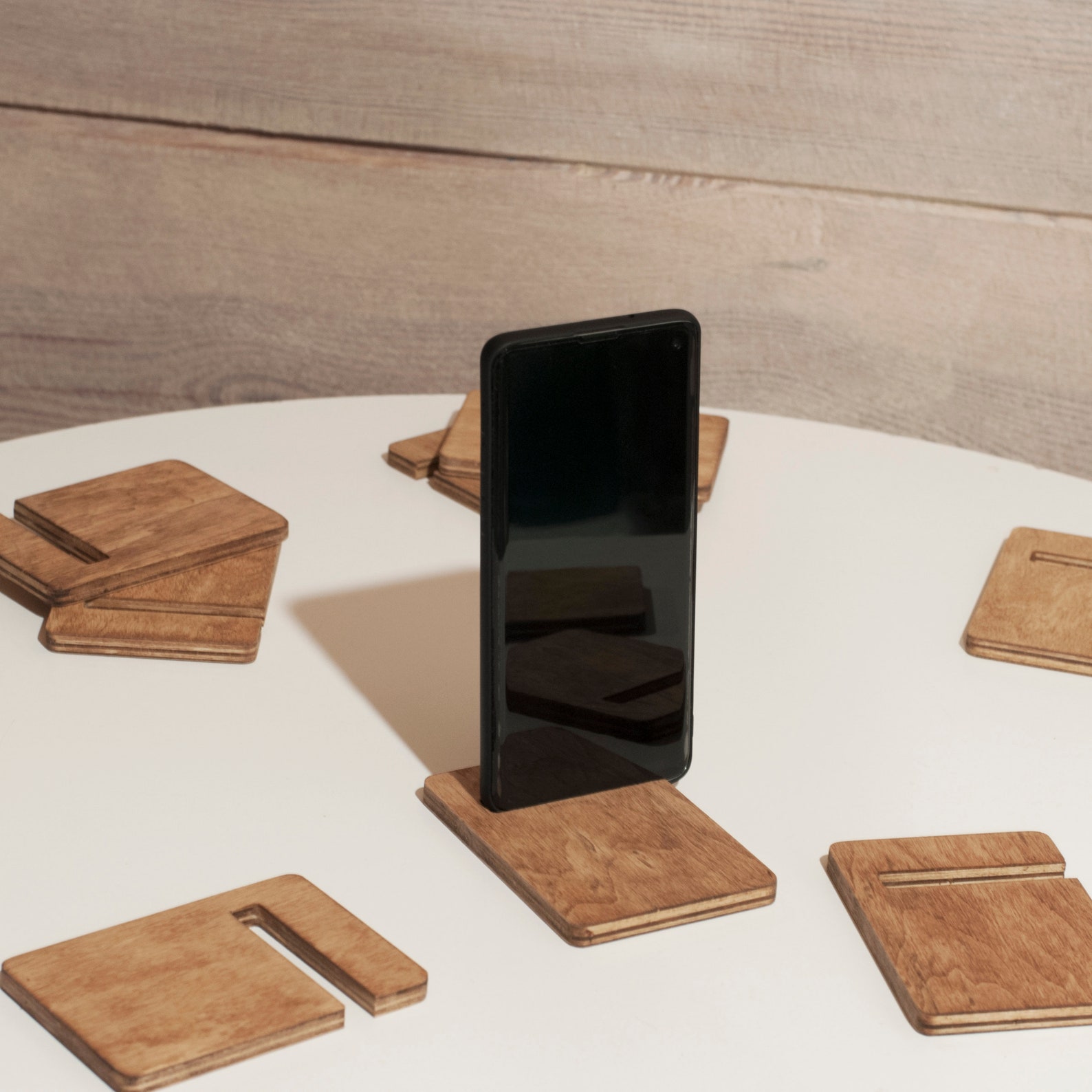 Plywood Phone Stand for iPhone or Smartphones Perfect for Zoom ...