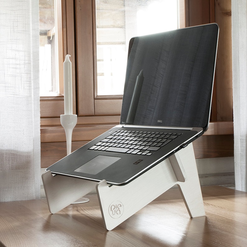 Plywood Ergonomic Laptop Stand pieva A25 the Best Present for Your Friend, Colleague, Family
