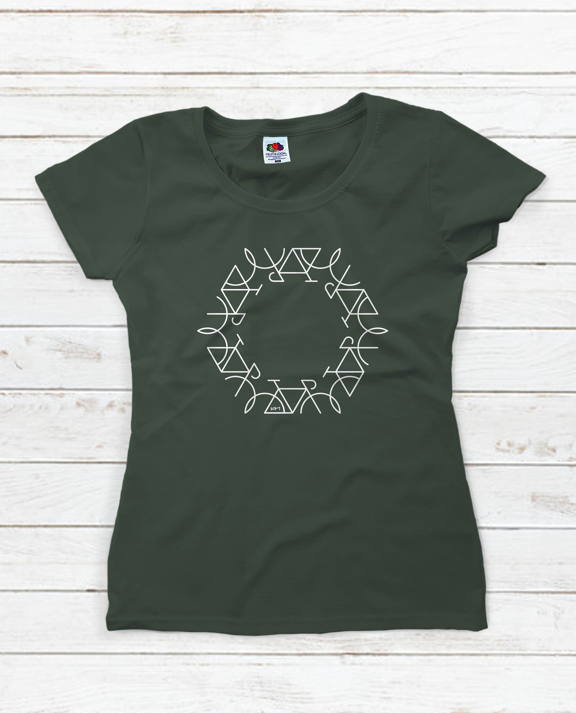 cycling motif t shirts