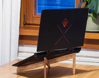 Ergonomic Plywood Laptop Stand, Portable Minimalist Design
