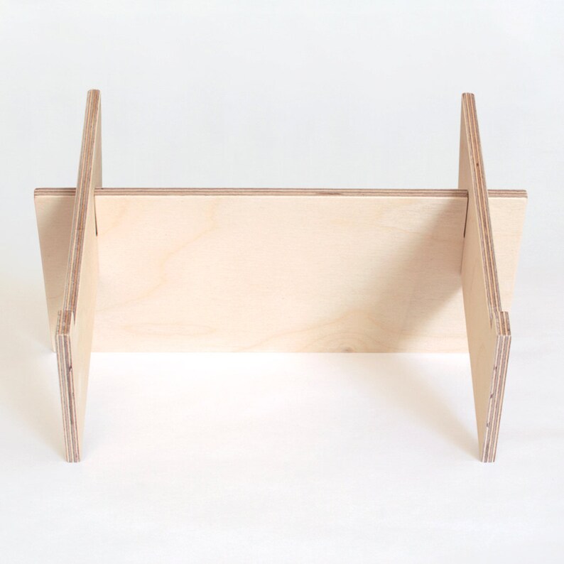 Plywood ergonomic, white, stylish, hipster, elegant, laptop stand "Pieva K23" image 4