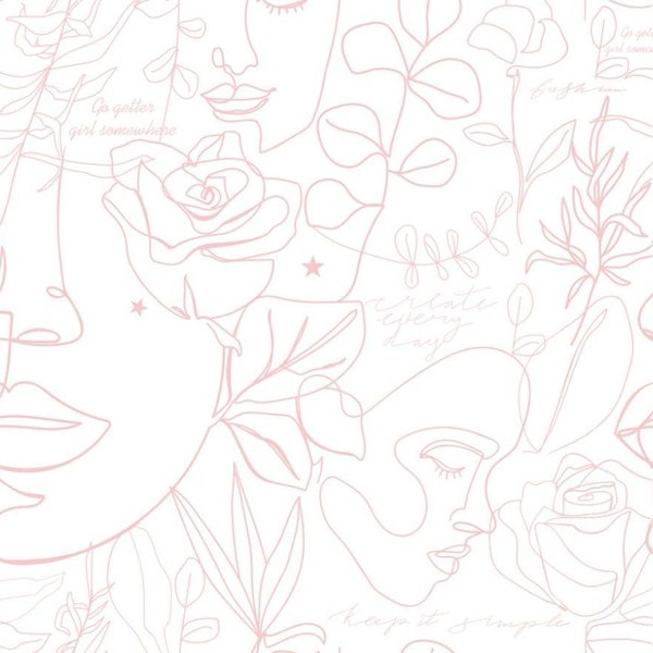 Peel and Stick Wallpaper Pink Etsy